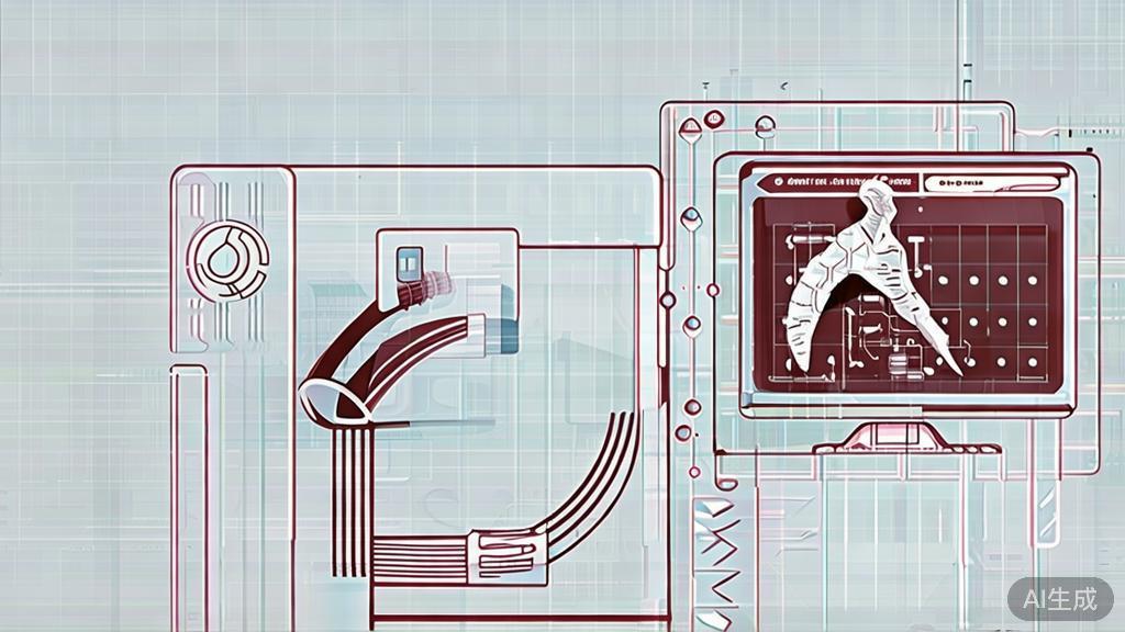 "High-quality business illustration regarding AI in medical imaging, minimal flat design"