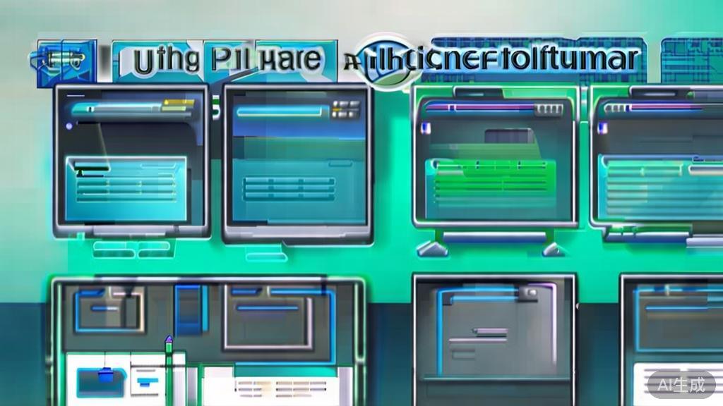 High-quality business illustration regarding various AI drawing software, minimal flat design