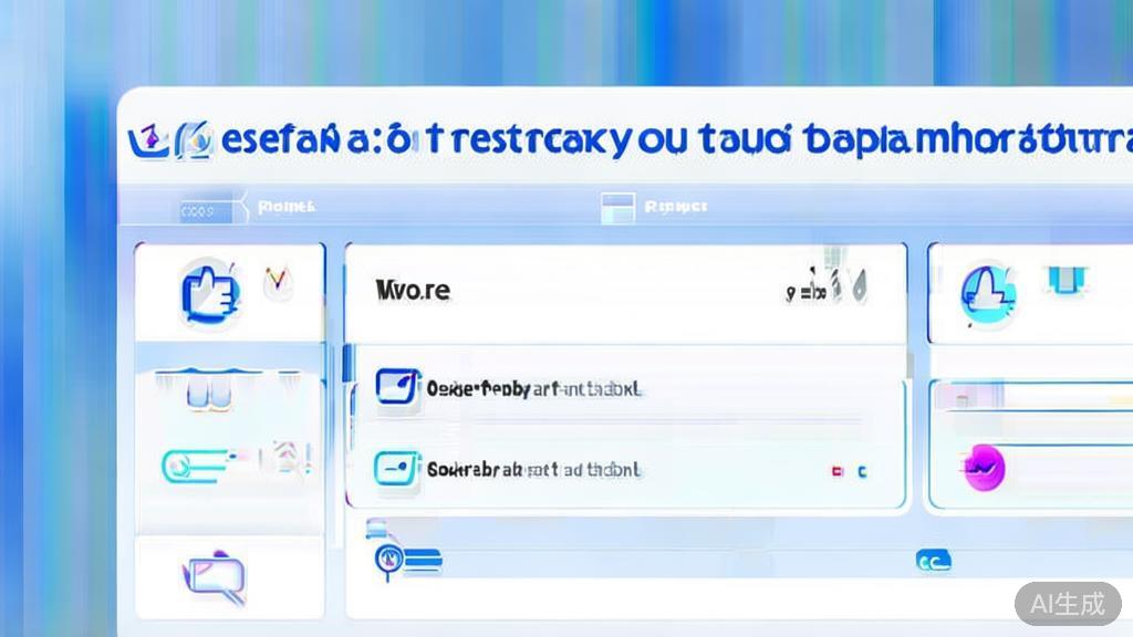 Flat vector illustration of user feedback on AI drawing software, dashboard style, soft blue gradient