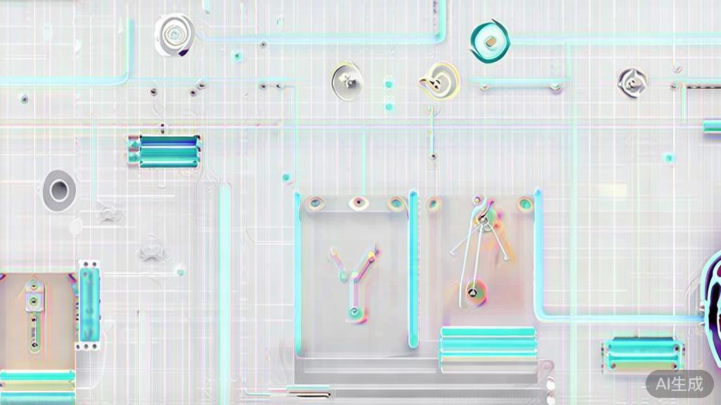 High-quality business illustration regarding AI image generation applications, minimal flat design