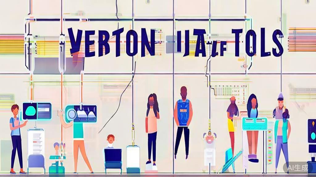 "High-quality business illustration regarding various creators using AI tools, minimal flat design"