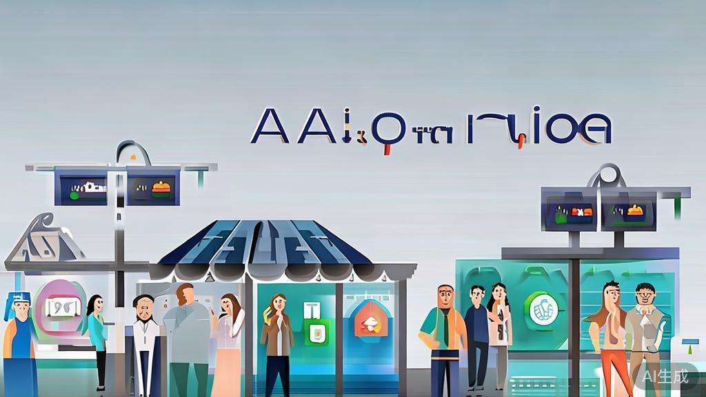 High-quality business illustration depicting market demand for AI solutions, minimal flat design