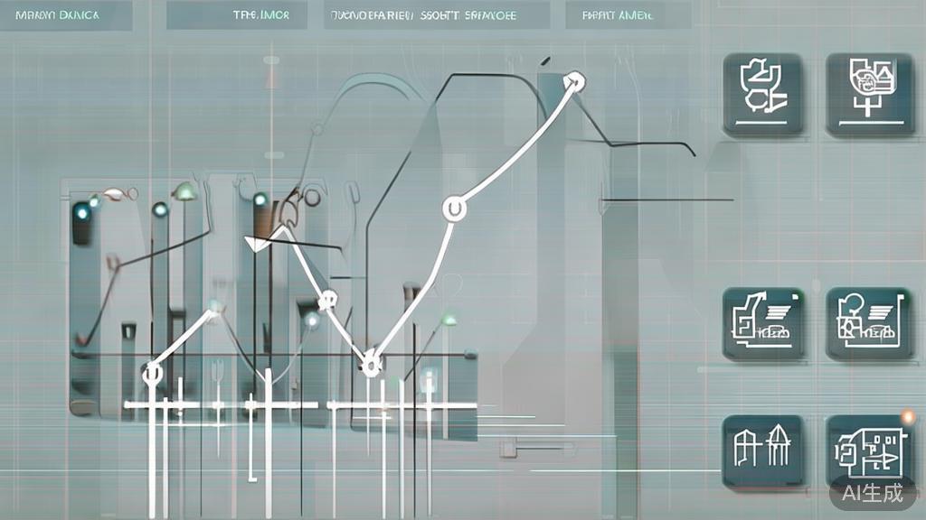 High-quality business illustration regarding the market potential of short drama software, minimal flat design