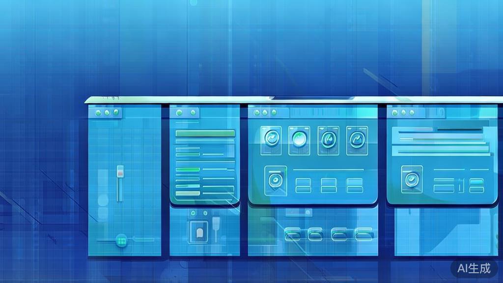 Flat vector illustration of 软件对比, dashboard style, soft blue gradient