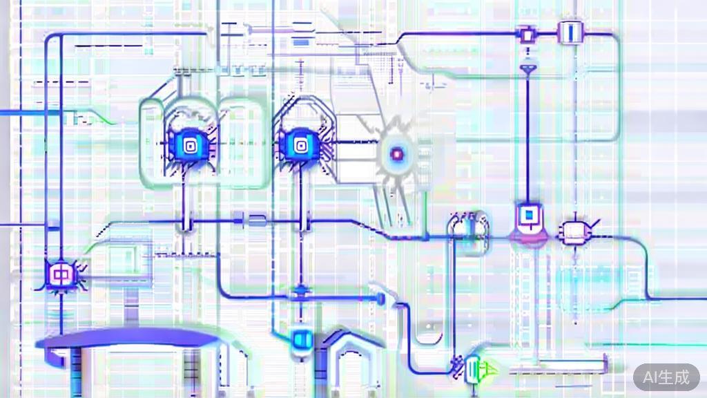 High-quality business illustration regarding task automation using AI, minimal flat design