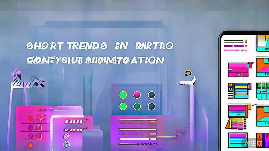 "High-quality business illustration regarding future trends in short video content creation, minimal flat design"