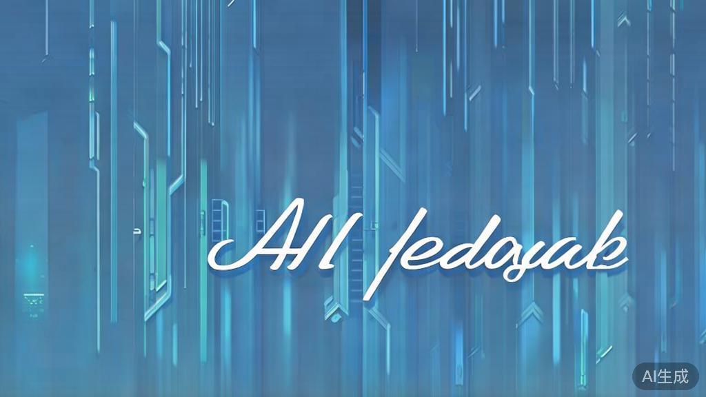 "Flat vector illustration of a script with AI feedback, dashboard style, soft blue gradient"