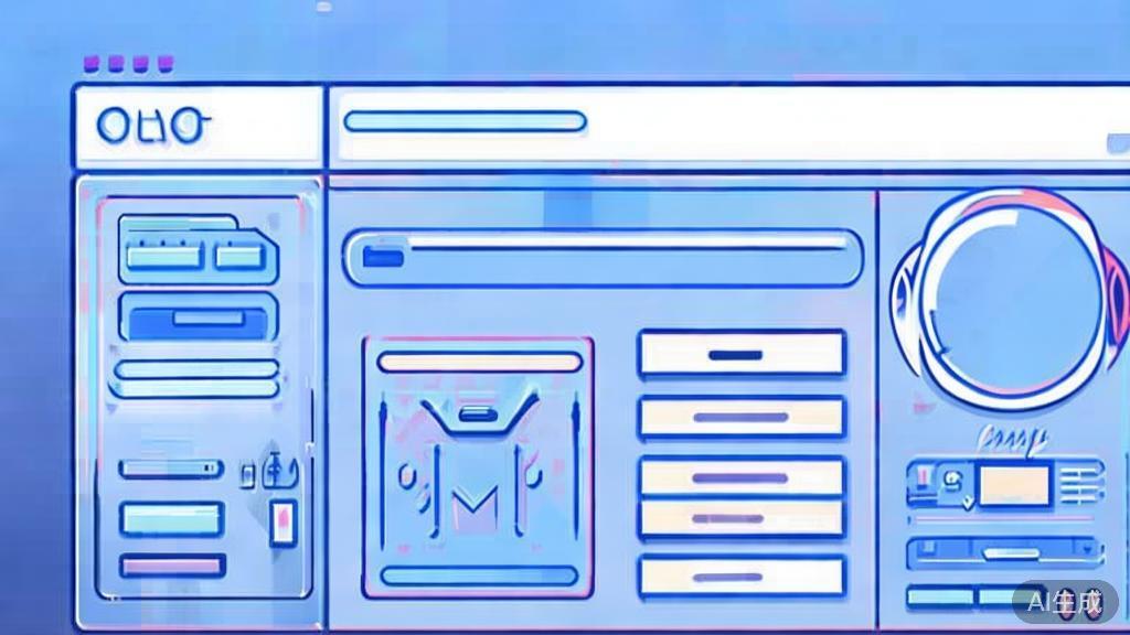 Flat vector illustration of a script generation process, dashboard style, soft blue gradient