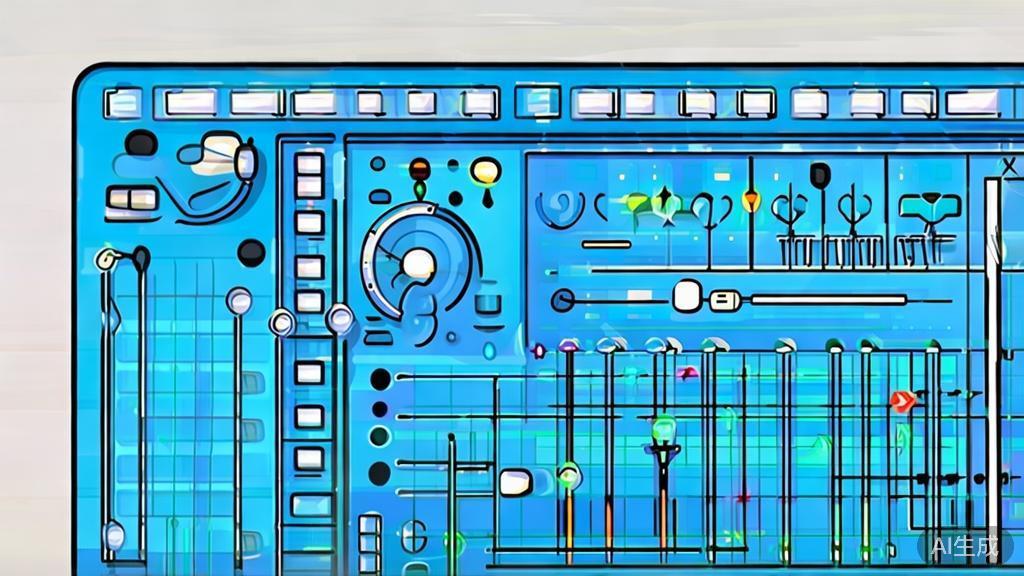Flat vector illustration of video editing process, dashboard style, soft blue gradient