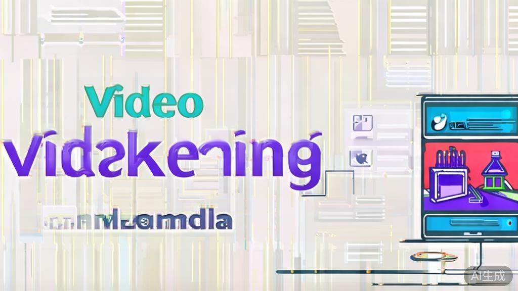 High-quality business illustration regarding video marketing on social media, minimal flat design