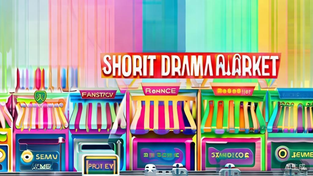 "High-quality illustration of opportunities in short drama market, minimal flat design"