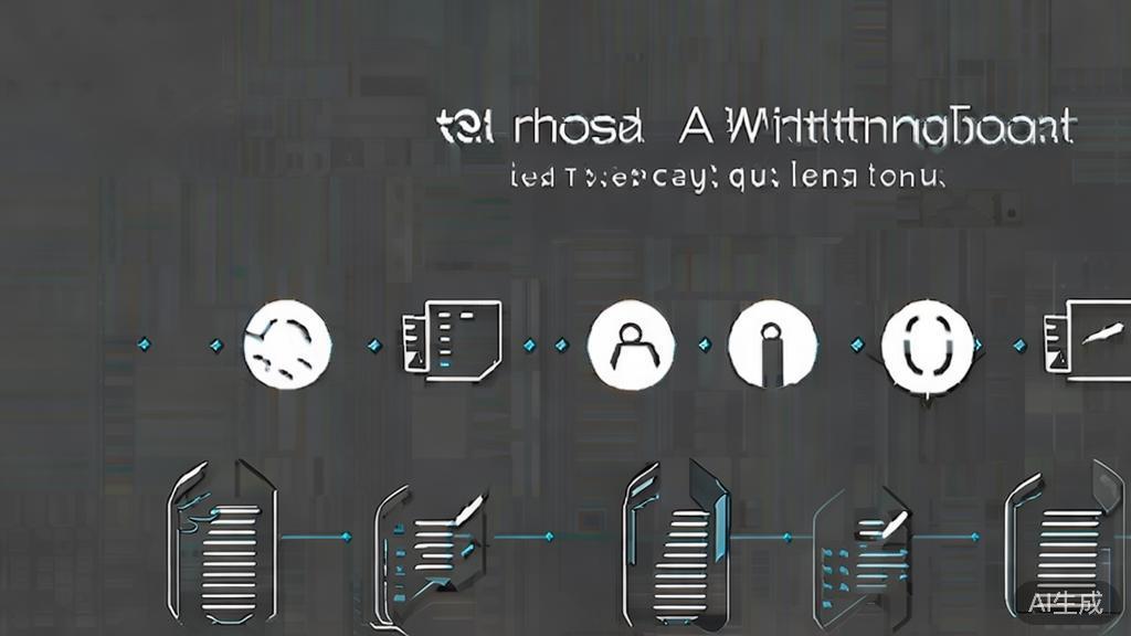 High-quality illustration of the steps to use AI writing tools, minimal flat design