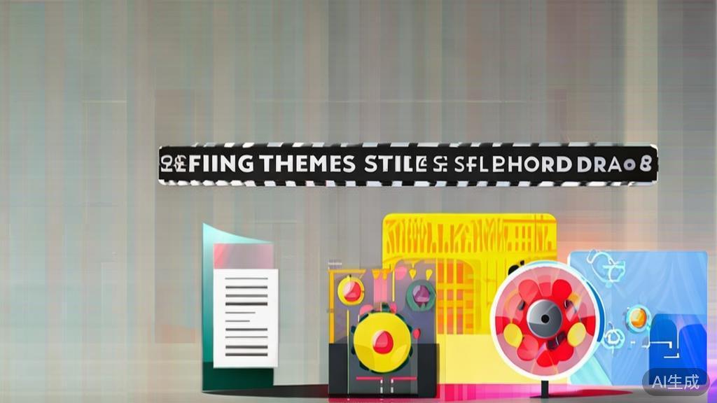 "High-quality business illustration regarding defining themes and styles for short drama, minimal flat design"
