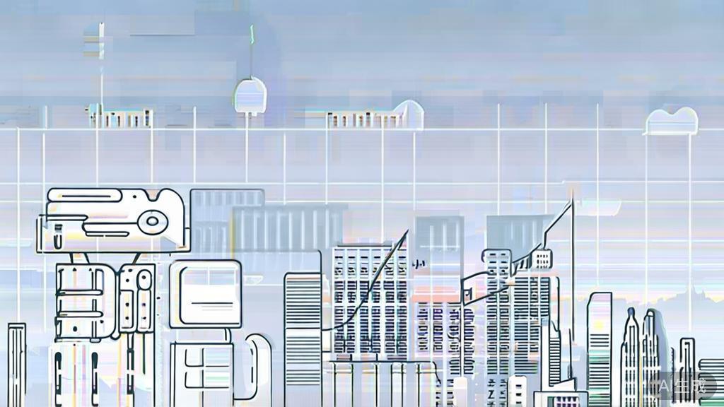 High-quality business illustration regarding AI opportunities in finance, minimal flat design