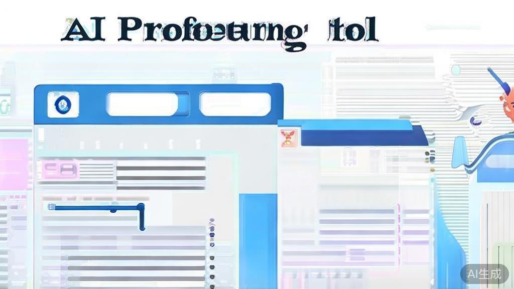 "Flat vector illustration of AI proofreading content, high quality business illustration"