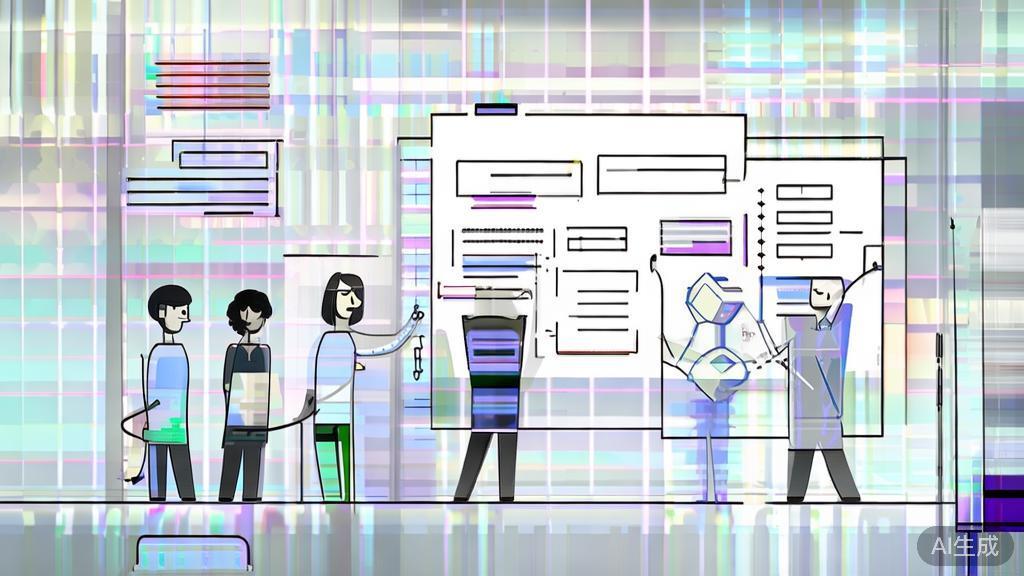 High-quality business illustration regarding team building in AI startups, minimal flat design