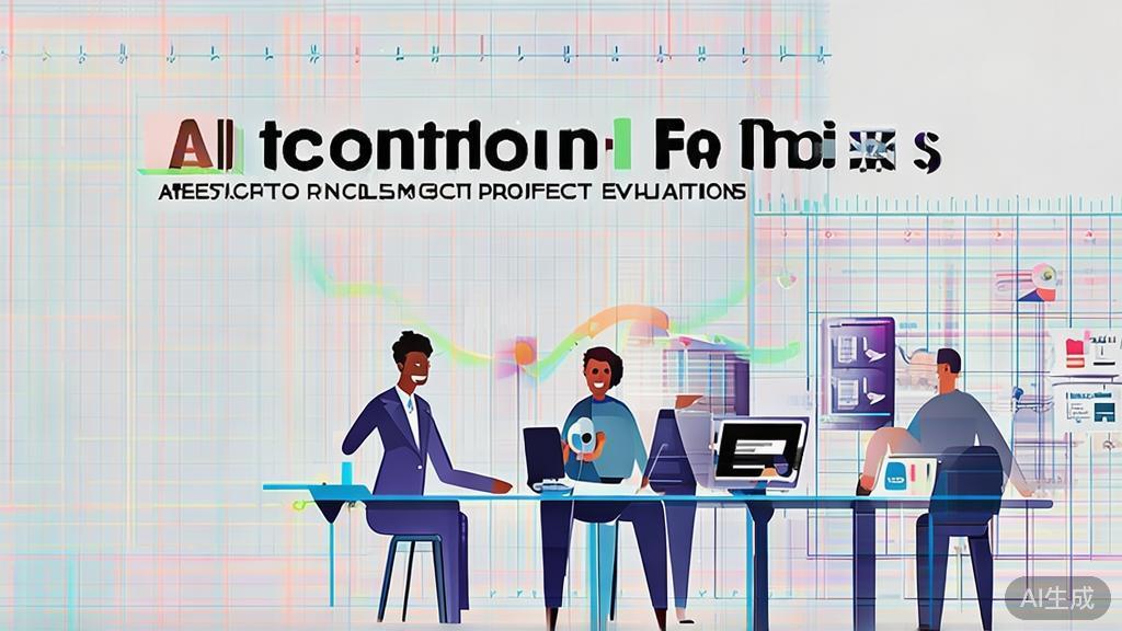 "High-quality business illustration regarding evaluating AI franchise projects, minimal flat design"