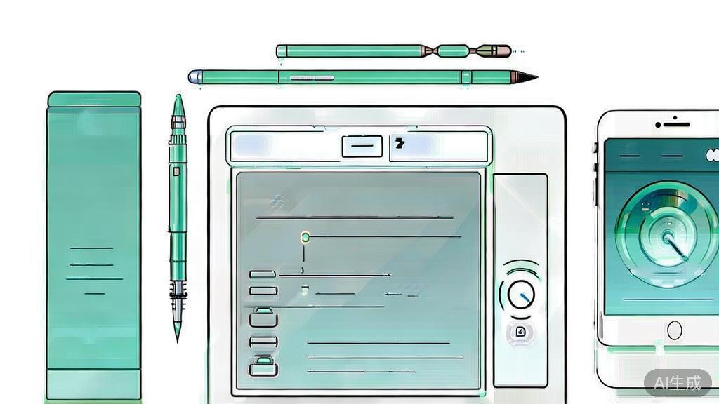 High-quality business illustration regarding content creation tools, minimal flat design