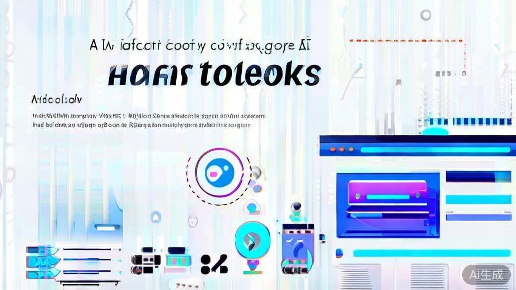 High-quality business illustration regarding AI video tools, minimal flat design