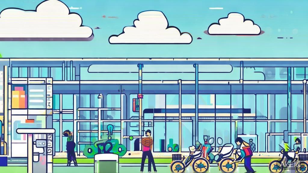 High-quality business illustration regarding campus sharing economy, minimal flat design