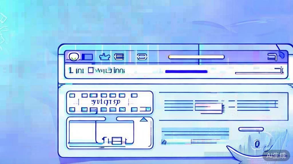 Flat vector illustration of AI-assisted script writing, dashboard style, soft blue gradient
