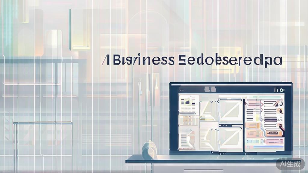 High-quality business illustration regarding AI business model selection, minimal flat design