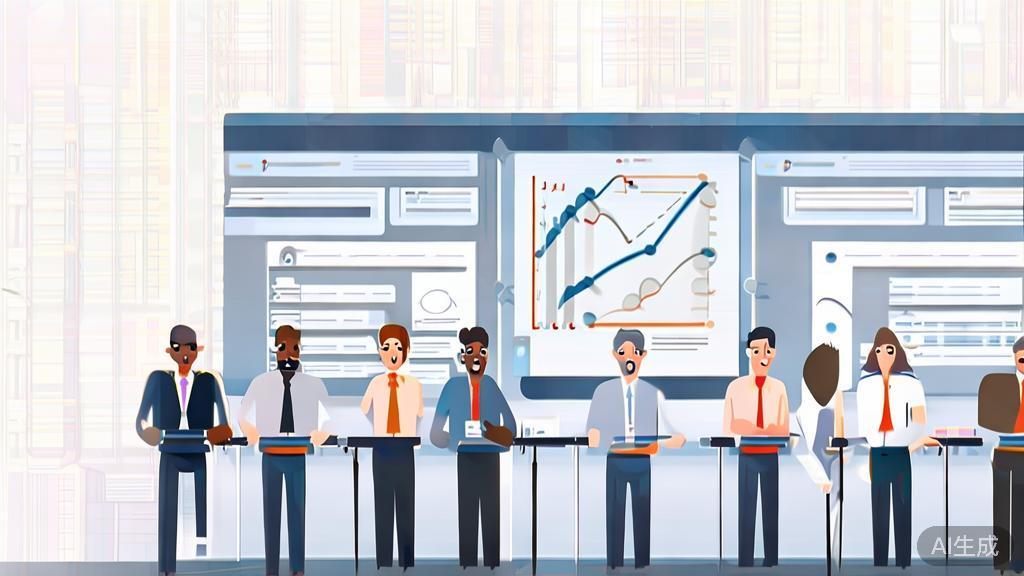 High-quality business illustration regarding continuous learning in entrepreneurship, minimal flat design