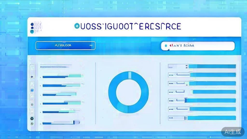 Flat vector illustration of audience research, dashboard style, soft blue gradient