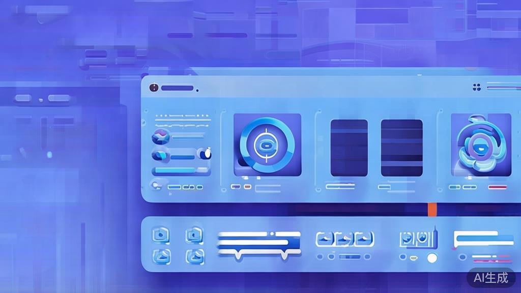 Flat vector illustration of social media advertising, dashboard style, soft blue gradient