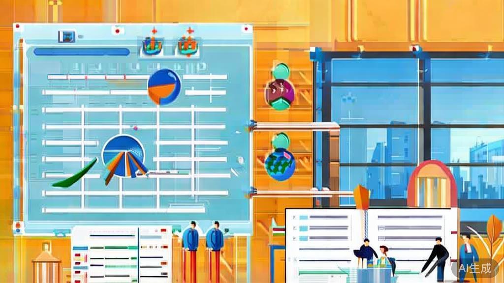 "Flat vector illustration of market research for franchise opportunities, showing data analysis and decision-making process"