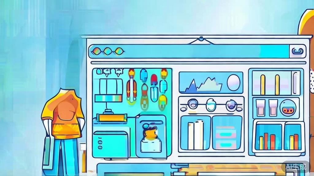 Flat vector illustration of DIY products entrepreneurship, dashboard style, soft blue gradient