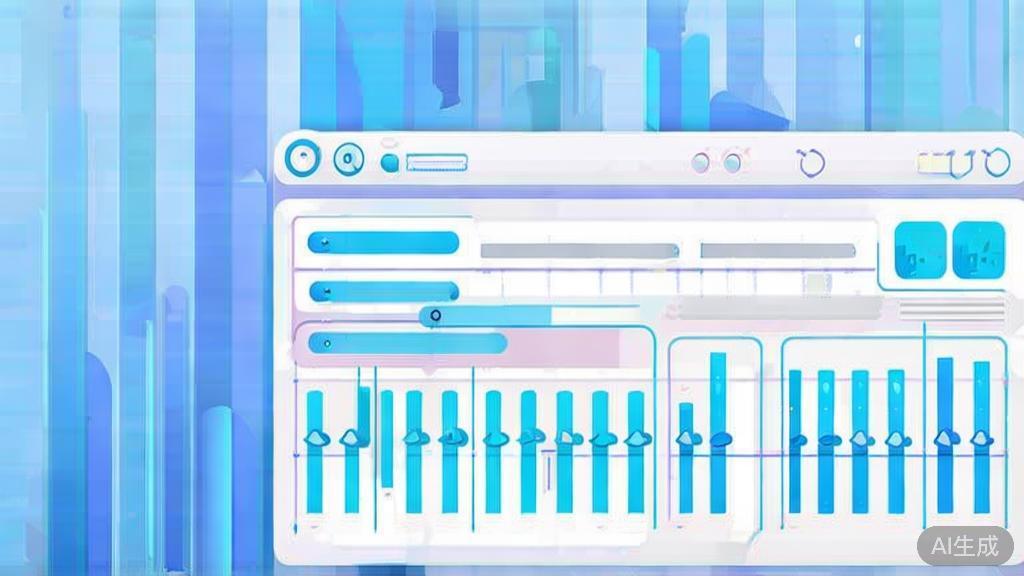 Flat vector illustration of API performance comparison, dashboard style, soft blue gradient