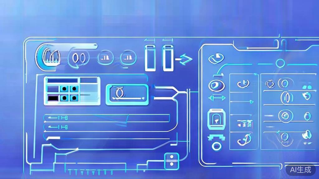 Flat vector illustration of data synchronization concept, dashboard style, soft blue gradient