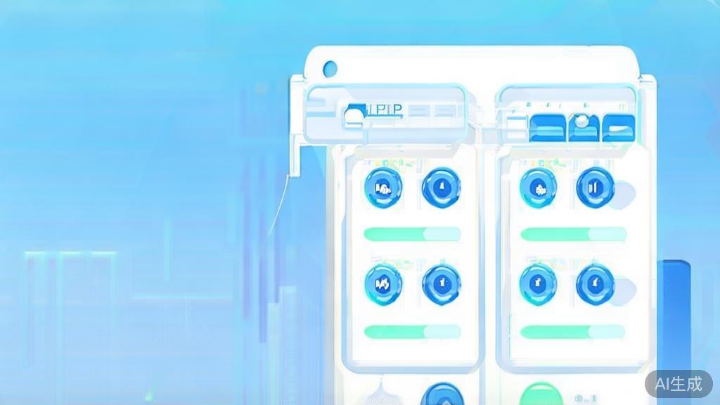 Flat vector illustration of API comparison, dashboard style, soft blue gradient
