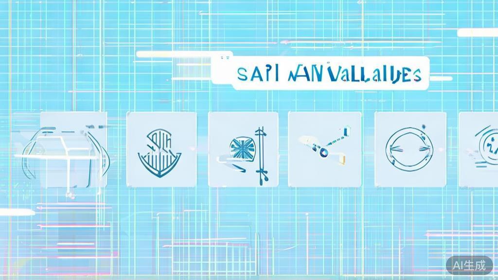 Flat vector illustration of API security vulnerabilities, dashboard style, soft blue gradient
