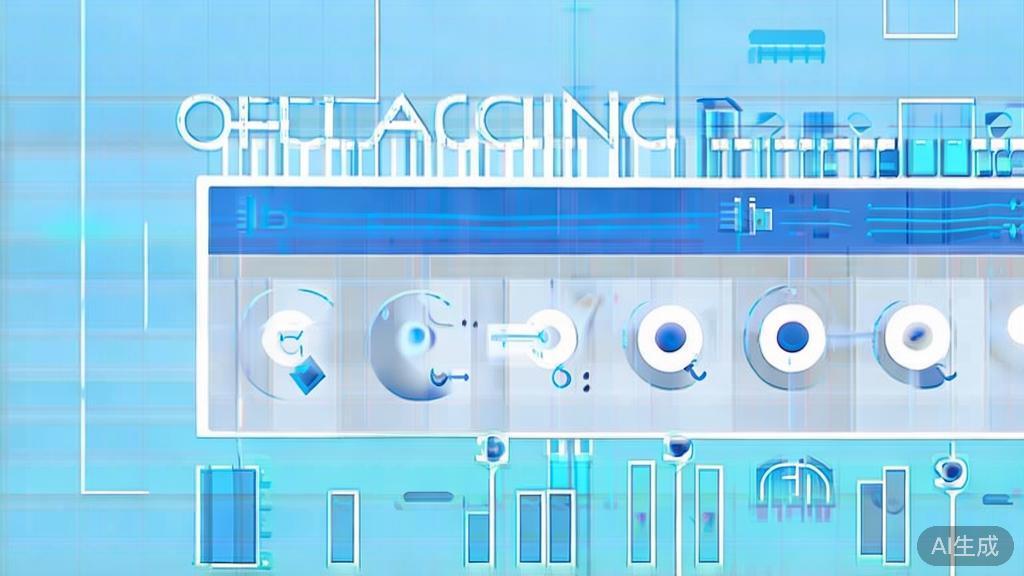 Flat vector illustration of caching mechanism in API, dashboard style, soft blue gradient