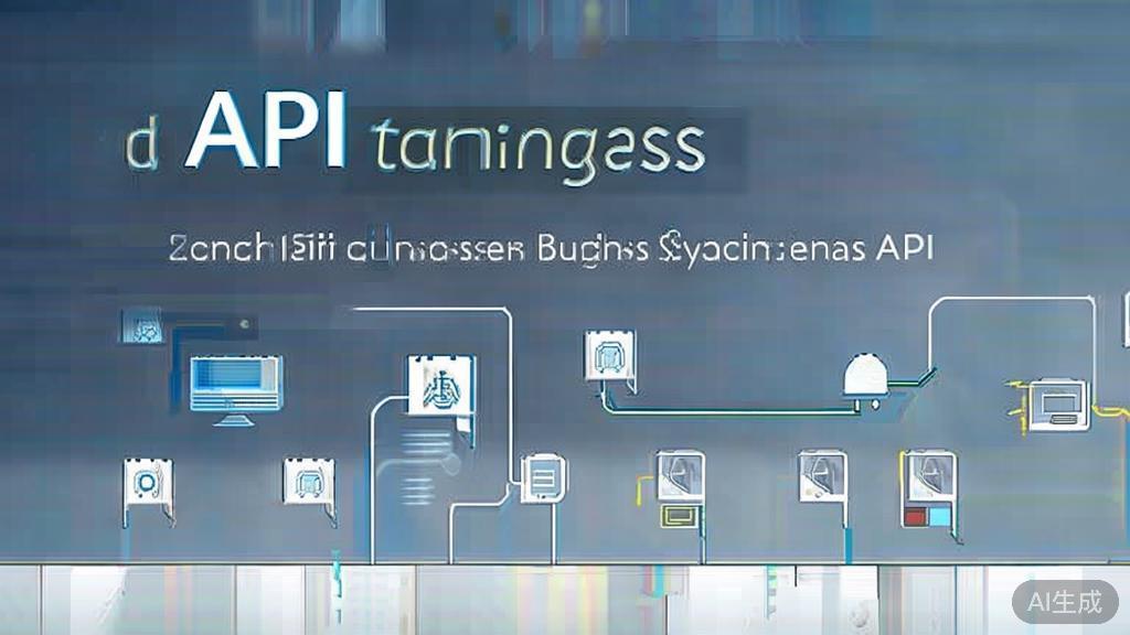 High-quality business illustration regarding API integration, minimal flat design