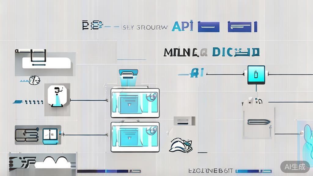High-quality business illustration regarding API Design, minimal flat design