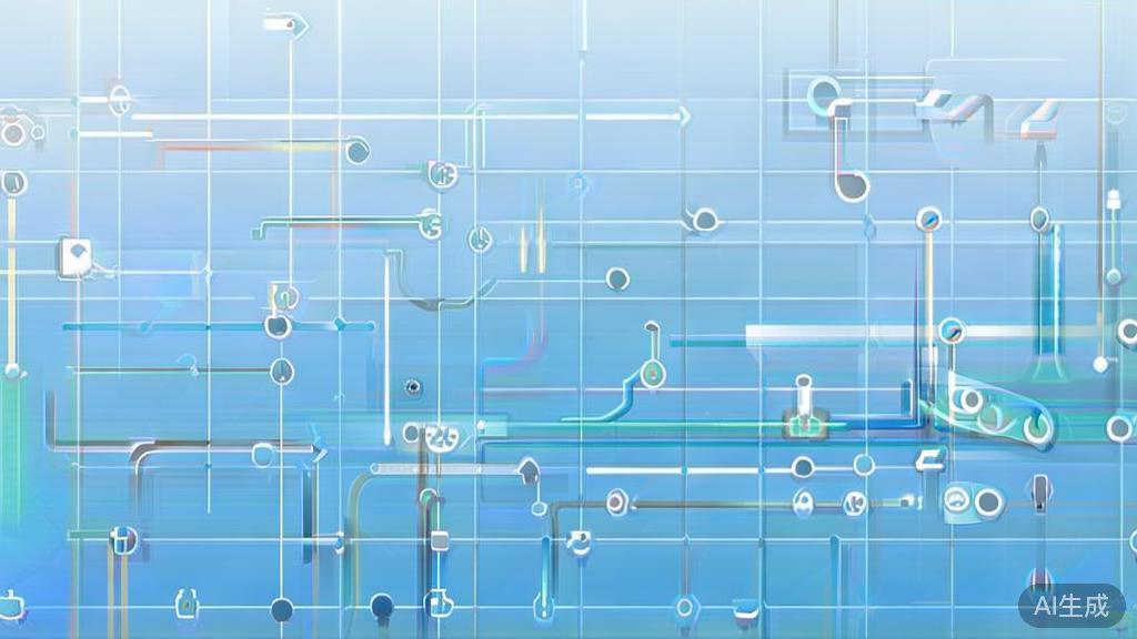 Flat vector illustration of data flow between systems, dashboard style, soft blue gradient