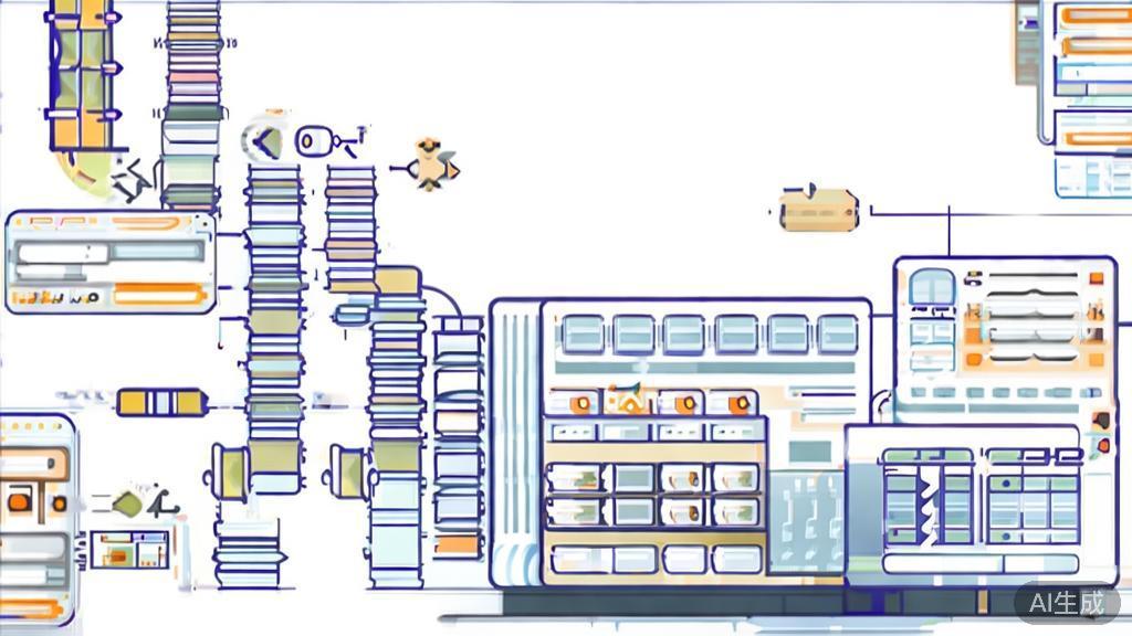 High-quality business illustration regarding data optimization in API data transfer, minimal flat design