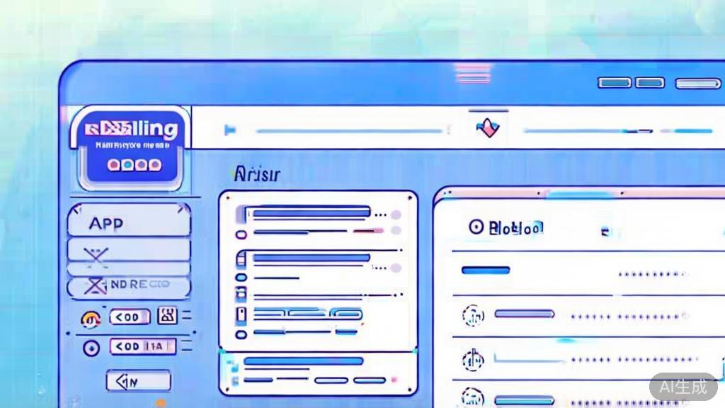 "Flat vector illustration of error handling in API usage, dashboard style, soft blue gradient"