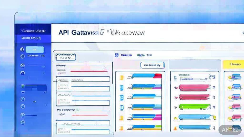 Flat vector illustration of price comparison between different API Gateways, dashboard style, soft blue gradient