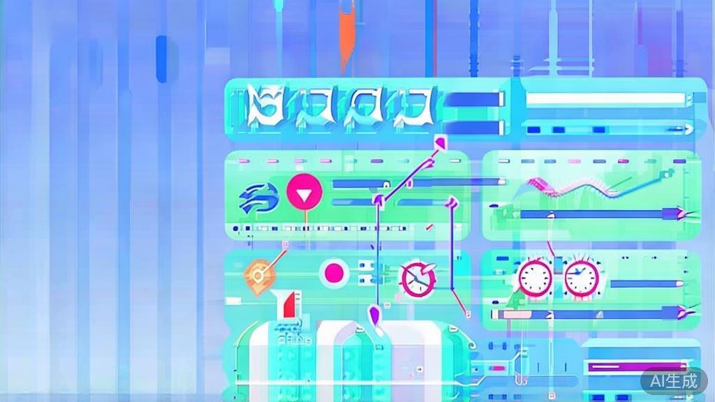 Flat vector illustration of network connectivity issues in API integration, dashboard style, soft blue gradient