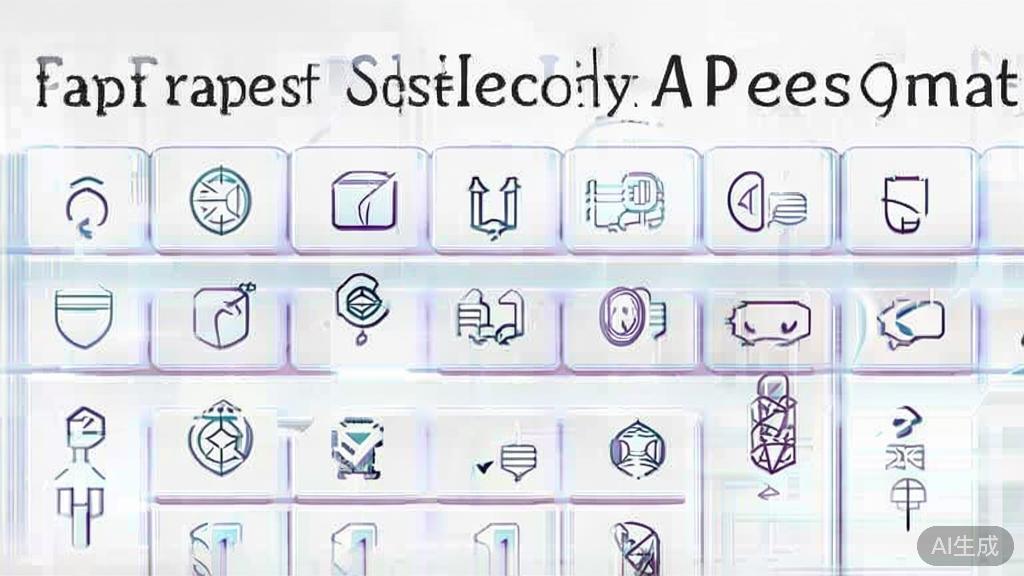 "High-quality business illustration regarding API selection factors, minimal flat design"