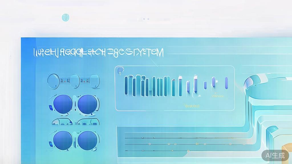Flat vector illustration of user feedback system, dashboard style, soft blue gradient