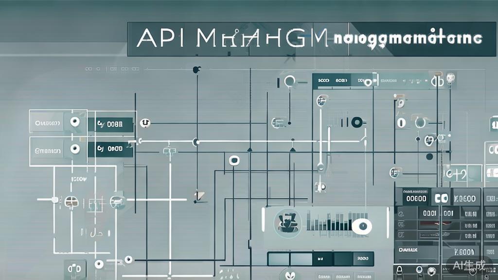 High-quality business illustration regarding API management, minimal flat design