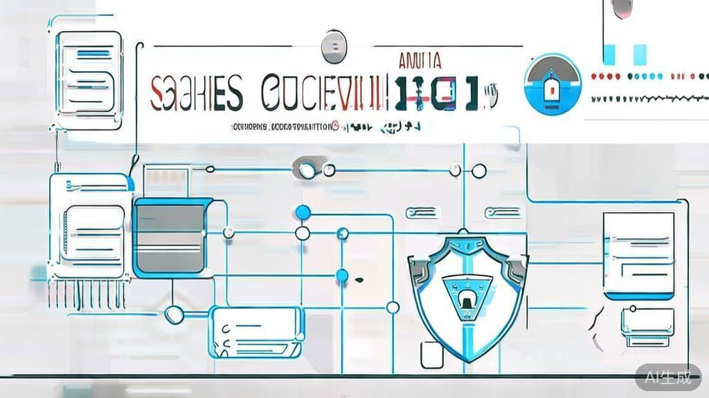 High-quality business illustration regarding API security measures, minimal flat design