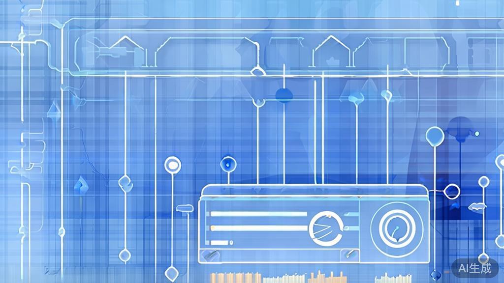 Flat vector illustration of supply chain management and analysis, dashboard style, soft blue gradient