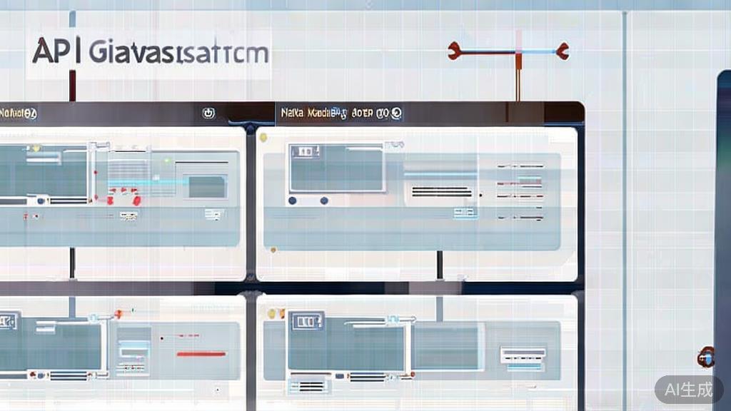 High-quality business illustration regarding API gateway comparison, minimal flat design