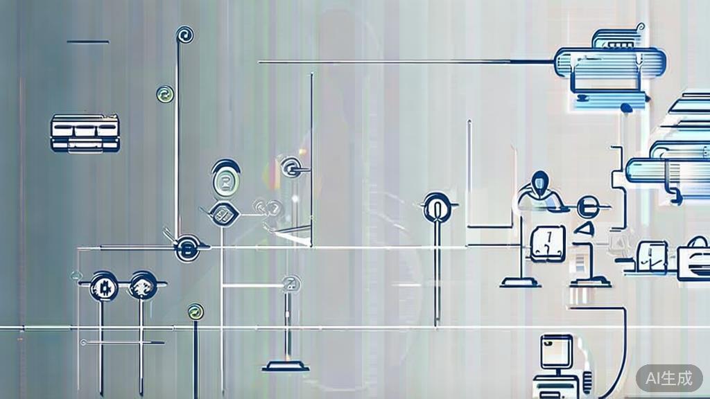 "Vector illustration depicting data sharing and automation in a corporate setting, minimalist design"